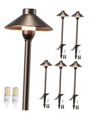  Low Voltage Landscape Lighting-Pack, Aluminum 12V Pathway Lights with G4 6