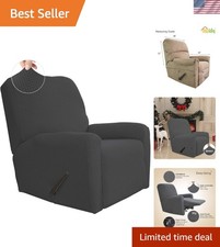 Elegante Copridivano Elasticizzato Reclinabile Grigio Scuro - Resistente e Lavabile in Lavatrice