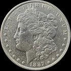 1887 $1 Morgan Silver Dollar 90% Fine Silver XF Extremely Fine