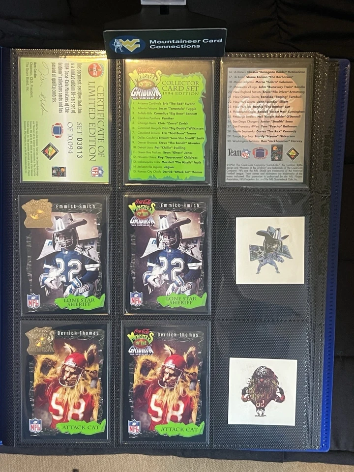 COKE MONSTERS OF THE GRIDIRON Master Collector Set 1993 y 1994 Dorado ++ (LEER) Foto 2 de 4