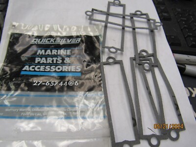 6 NEW OEM QUICKSILVER MERCURY REED BLOCK GASKETS 27-65744
