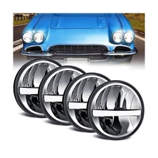 UNI-SHINE DOT Approved 5 3/4 5.75’’ Inch LED Headlights 4PCS White D