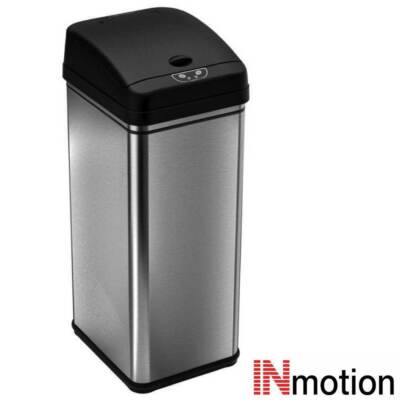 Inmotion 58L Gebürsteter Edelstahl Automatischer Sensor Küche Abfall Staubbehälter
