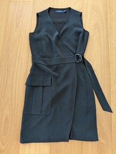 Polo Ralph Lauren Black Wrap Dress Size 6 Belted Classy