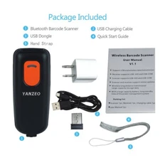 2.4Ghz Bluetooth Mini Portable Cordless 1D Barcode Scanner For PC Android iPhone