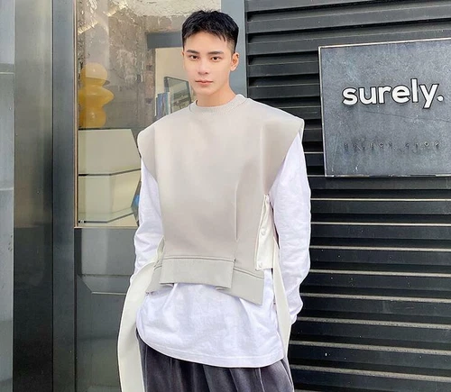 Mens Fashion Kniting Vest Winter Youth Loose Round Collar Sleeveless Casual Tops - Bild 4 von 11