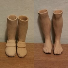 Coppia Piedi grezzi Terracotta per Pastori personaggi Presepe da Cm 20/25 !!!!