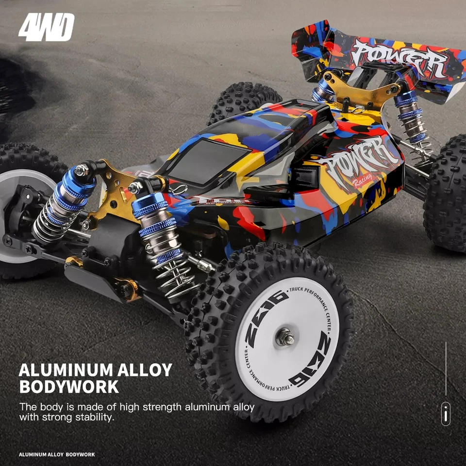 NEW: WLToys 124007 1/12 Scale Metal 4wd BRUSHLESS 2.4GHz RTR Buggy w/ LiPo Batt - Image 3 of 4