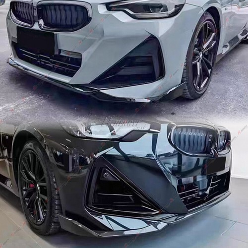 For 2022-2025 BMW G42 M240i M Sport Performance Style Gloss Blk Front Bumper Lip - Picture 4 of 10