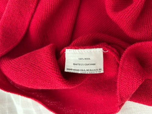 EILEEN FISHER Wool Sleeveless Top Petite Medium Red Knit Tank Shell Excellent - Picture 4 of 11