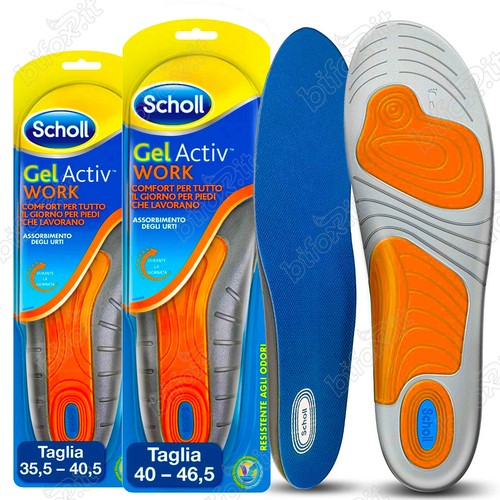 SCHOLL SOLETTE IN GEL ACTIV WORK PLANTARI PER LAVORO SCARPE PIEDI UOMO  DONNA | eBay