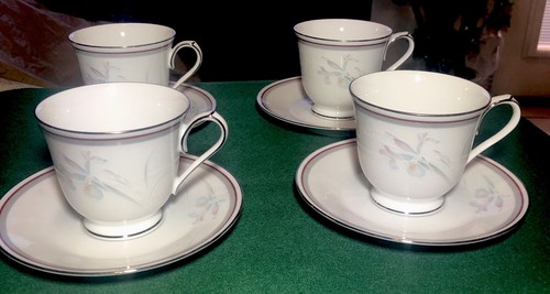 Noritake MALVERNE #3501 Pattern CUP AND SAUCERS Set of (4) Four - Picture 7 of 8