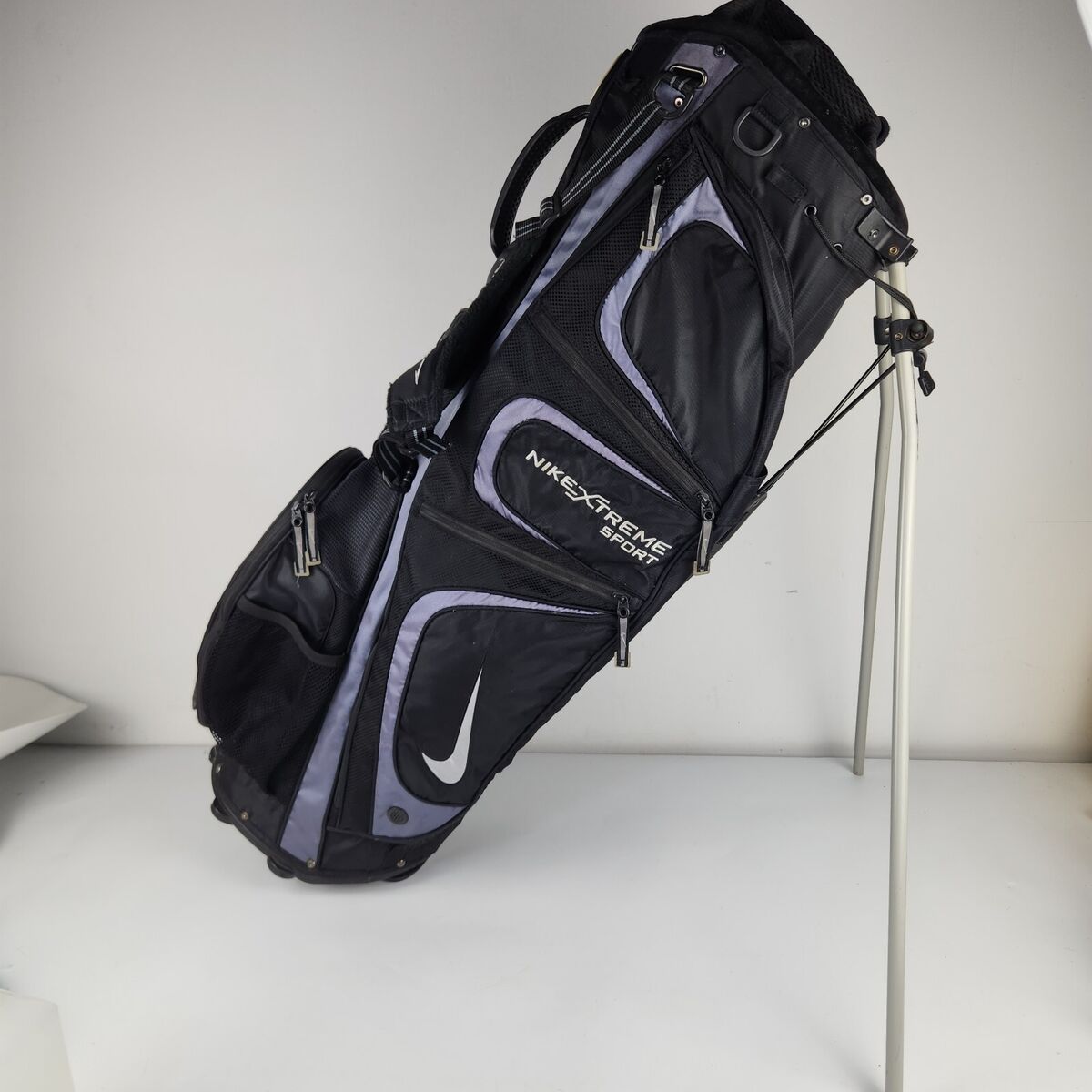 Nike Xtreme Sport Stand Carry Golf Club Bag 8-Way Black Dual Nike Xtreme Sport Stand Carry Golf Club Bag 8-Way Black Dual