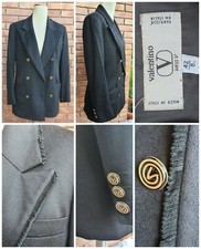 Giacca donna VALENTINO Italy giacchetta tailleur 42 vintage alta moda stofa nero