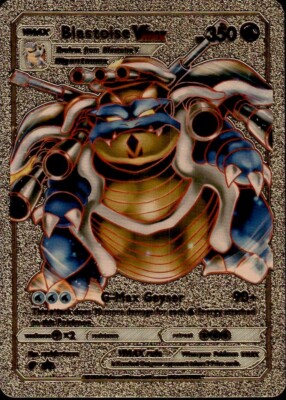 pokemon blastoise vmax metal gold card Charizard&Blastoise VMAX Metal Gold Plated Uganda