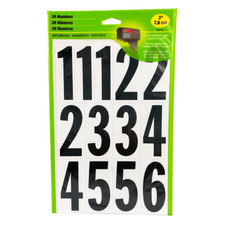 HOUSE MAILBOX NUMBER STICKERS 3-Inch Black Vinyl Self-Adhesive 26 Pieces