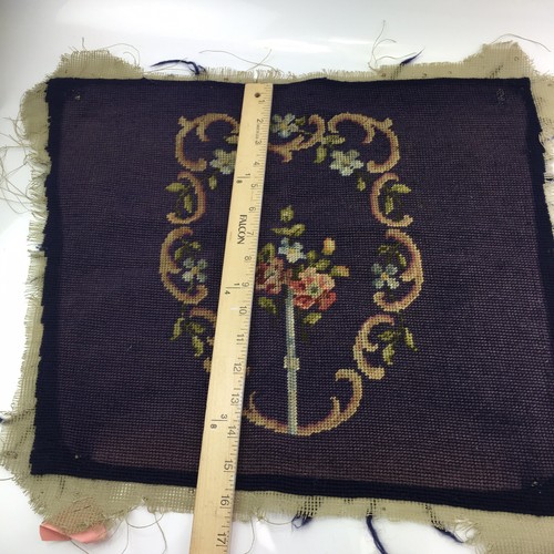 Paragon arazzo ago tela lana floreale lana floreale 19""x16"" cuscino sedia viola - Foto 5 di 7