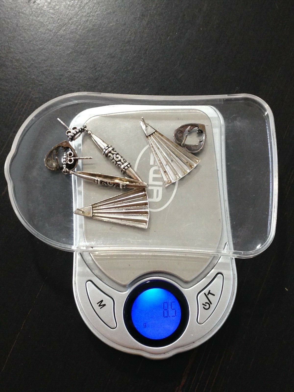 Vintage SIGNED .925 Solid Sterling Silver Earring… - image 12