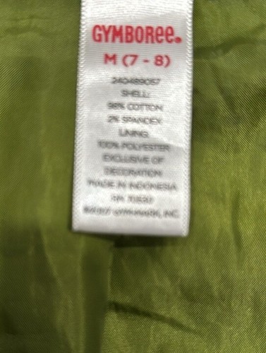 Gymboree 2008 Toggle Jacket Girls Size 7 Corduroy Hooded Coat Forest Green - Picture 4 of 4
