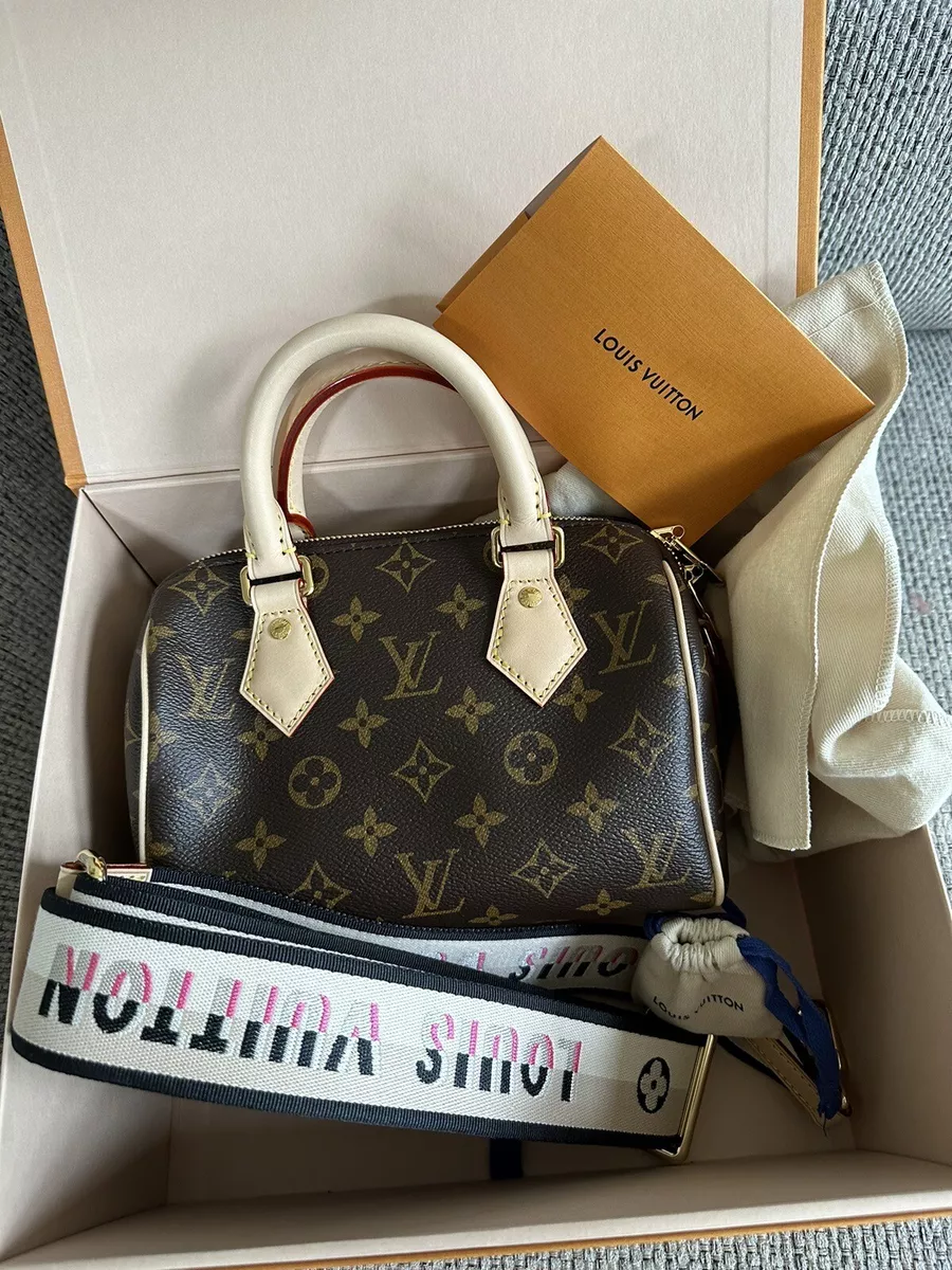 Brand New LOUIS VUITTON Speedy Bandoulière 20 Noir Strap M45957 with  Receipt