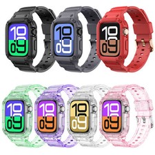 TPU Watch Band For Apple Watch Series 10 42mm 46mm Sport Replacement Strap