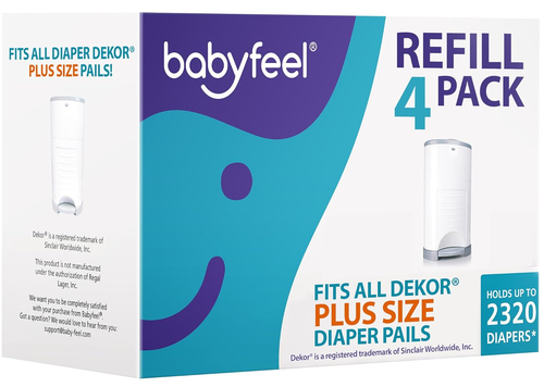 Refills Compatible with DEKOR plus Diaper Pails | 4 Pack | Exclusive 30% Extra T - Picture 9 of 12