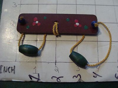 vintage puzzle: wooded puzzle, hand painted flowers
