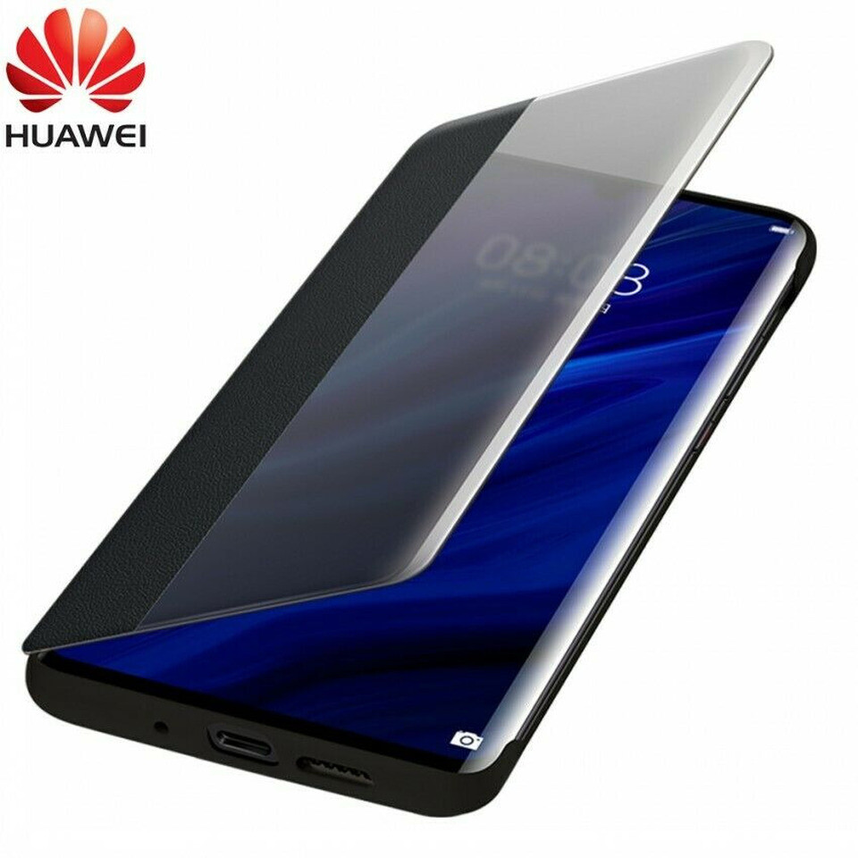 Original Smart View PU Leather Flip Case Cover For HUAWEI P30 Pro