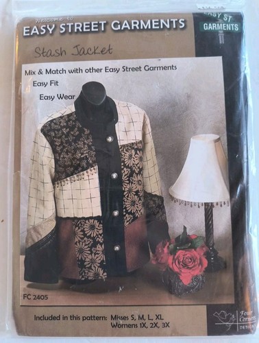 Giacca vintage Easy Street indumenti modello da cucire scorta rottami non tagliata S-3X  - Foto 1 di 3