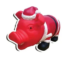 Animolds Squeeze Me Rubber Christmas Piggy | Oinking Rubber Pigs for Kids