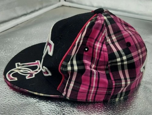 Washington DC City Hunter Ultimate Hat Black White Pink Fitted Cap Size Medium - Picture 2 of 6