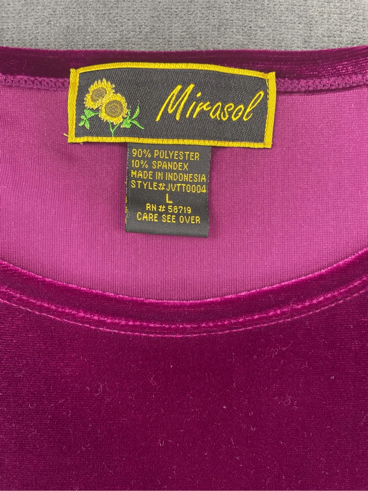 天鹅绒背心女式 L 紫色巫婆 Gothcore Y2K Alt 时尚节日衬衫 — 第 2/4 张图片