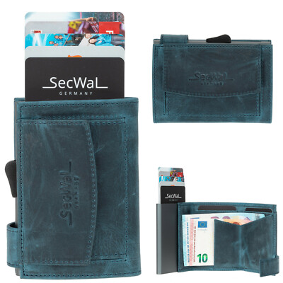 Geldbeutel Kartenetui Leder Secwal RFID Wallet Geldbörse Etui SW2