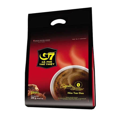 Trung Nguyen G7 Instant Pure Black Coffee 100 Bags x 2g VietsWay
