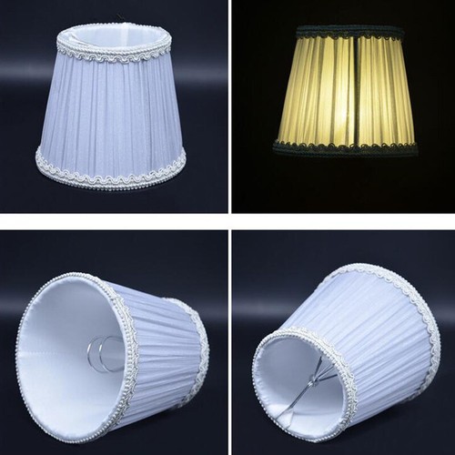 Chiffon Fabric Lampshade Chandelier Wall Lamp Light Bulb Clip Cover Accessories - Picture 7 of 20