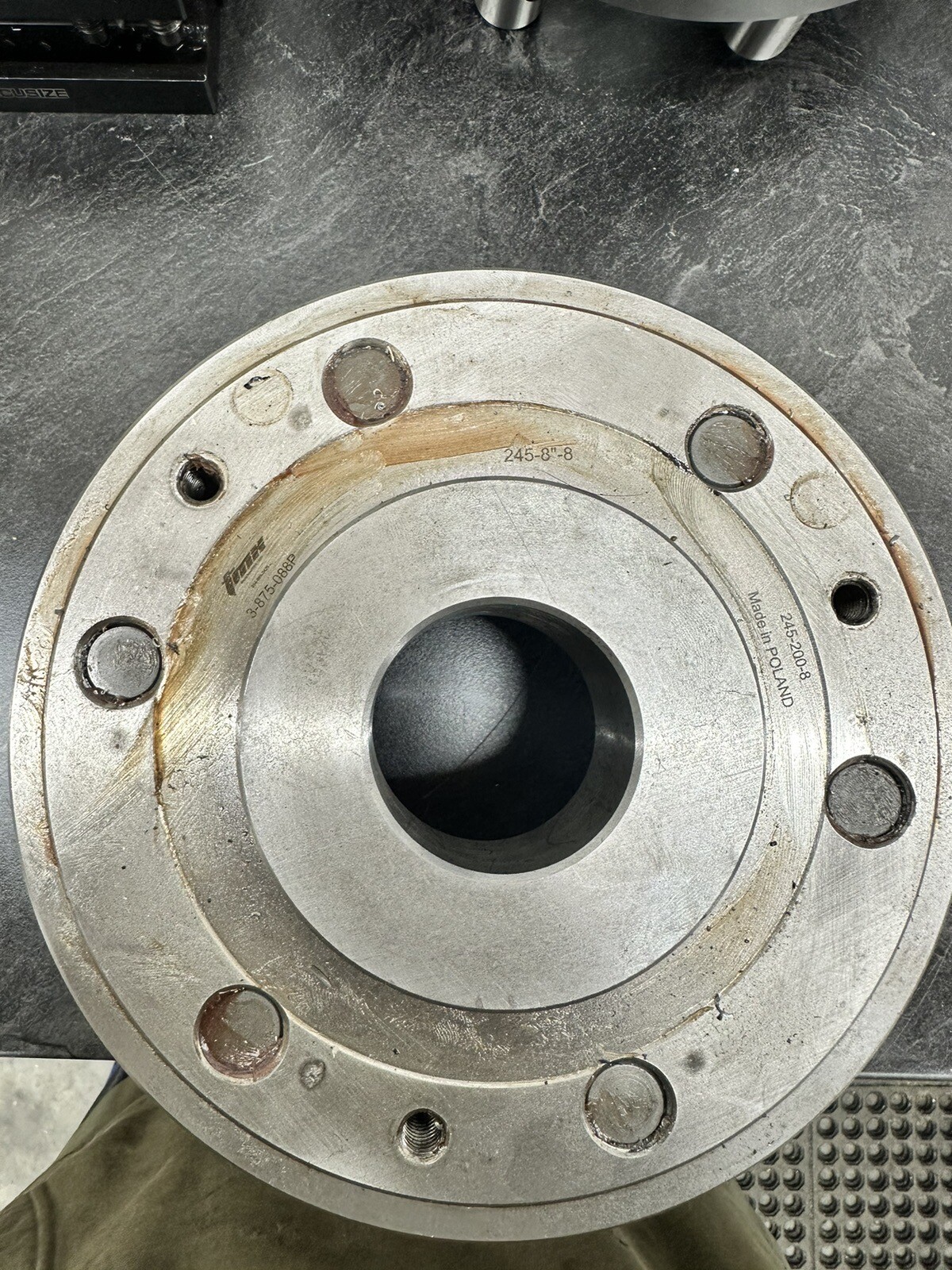 Toolmex 8" Lathe Chuck Adaptor Plate Set Tru D18 Made In Poland 3875