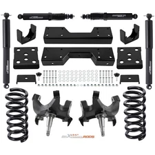 Front 4" Rear 6" Drop Kit w/Shock For Chevy GMC C1500 1988-98  W/1.25" ROTORS V8