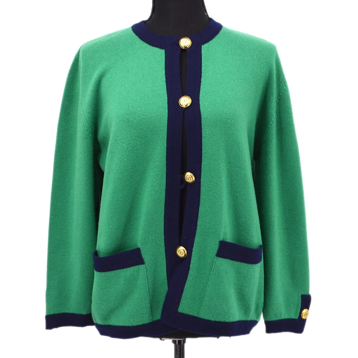 Chanel bicolor deals cardigan