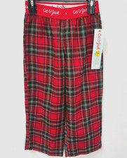 Cat  Jack Red Plaid Pajama Pants Kids Size 4/5 XS