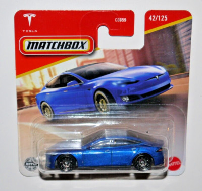 Matchbox MBX 42/125 - TESLA MODEL S FACELIFT - METALLIC BLAU