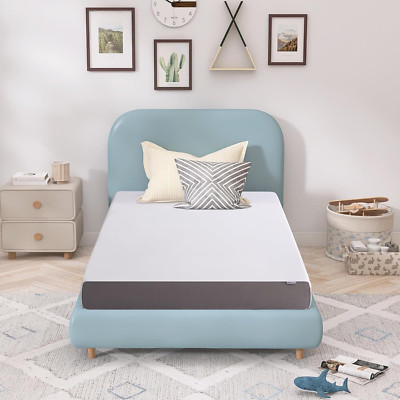 Memory Foam Mattress, Soft Plush Feel, 6 Inch, Full, White/Grey