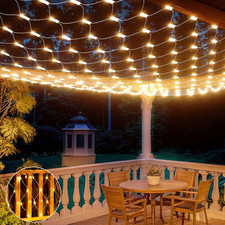300 LED 14.8ft x 5ft Outdoor Christmas Net Lights, Connectable Mesh Fairy String