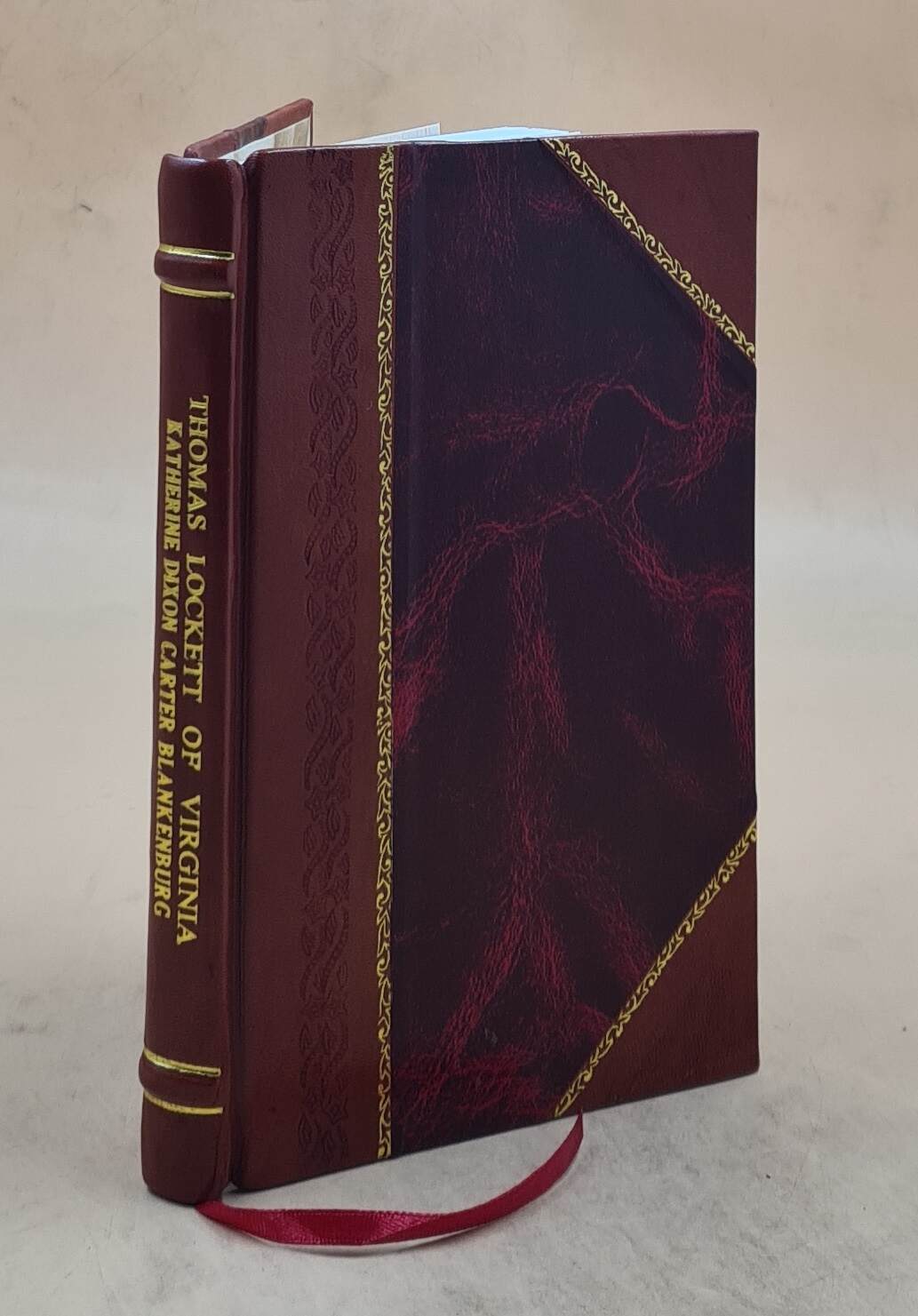 Thomas Lockett Virginia Genealogical Memoir Leather Bound by Katherine Dix