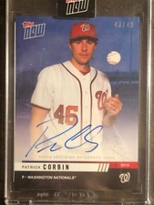 2019 Topps Now #OD-294B Patrick Corbin Washington Nationals AUTO AUTOGRAPH 43/49