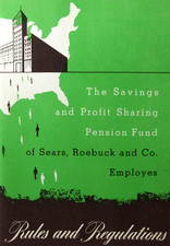 Vintage Sears Roebuck Employee Pension Profit Sharing Plan Rules Booklet 1956