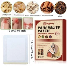 5pcs tigerty Pain Relief Patch Herbal Plaster For Waist Shoulder Neck Leg Joint
