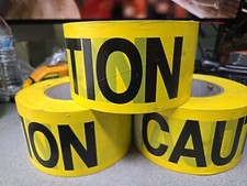 Premium Yellow Caution Tape 3" X 1000' Strongest  Thickest 4A416A SC10 