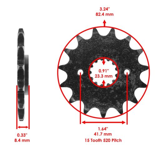 Drive Chain & Sprockets Kit fits Kawasaki KL250 KLR250 1984 1985 1986 1987-2005 - Picture 3 of 8