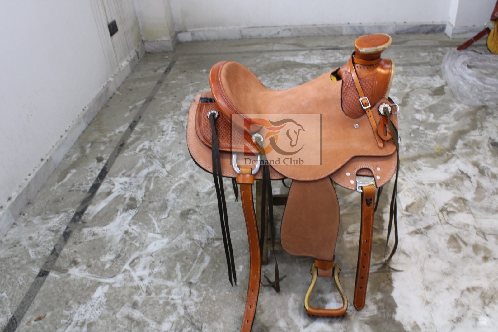 Leather western wade saddle tooled carved leather horse tack eBay