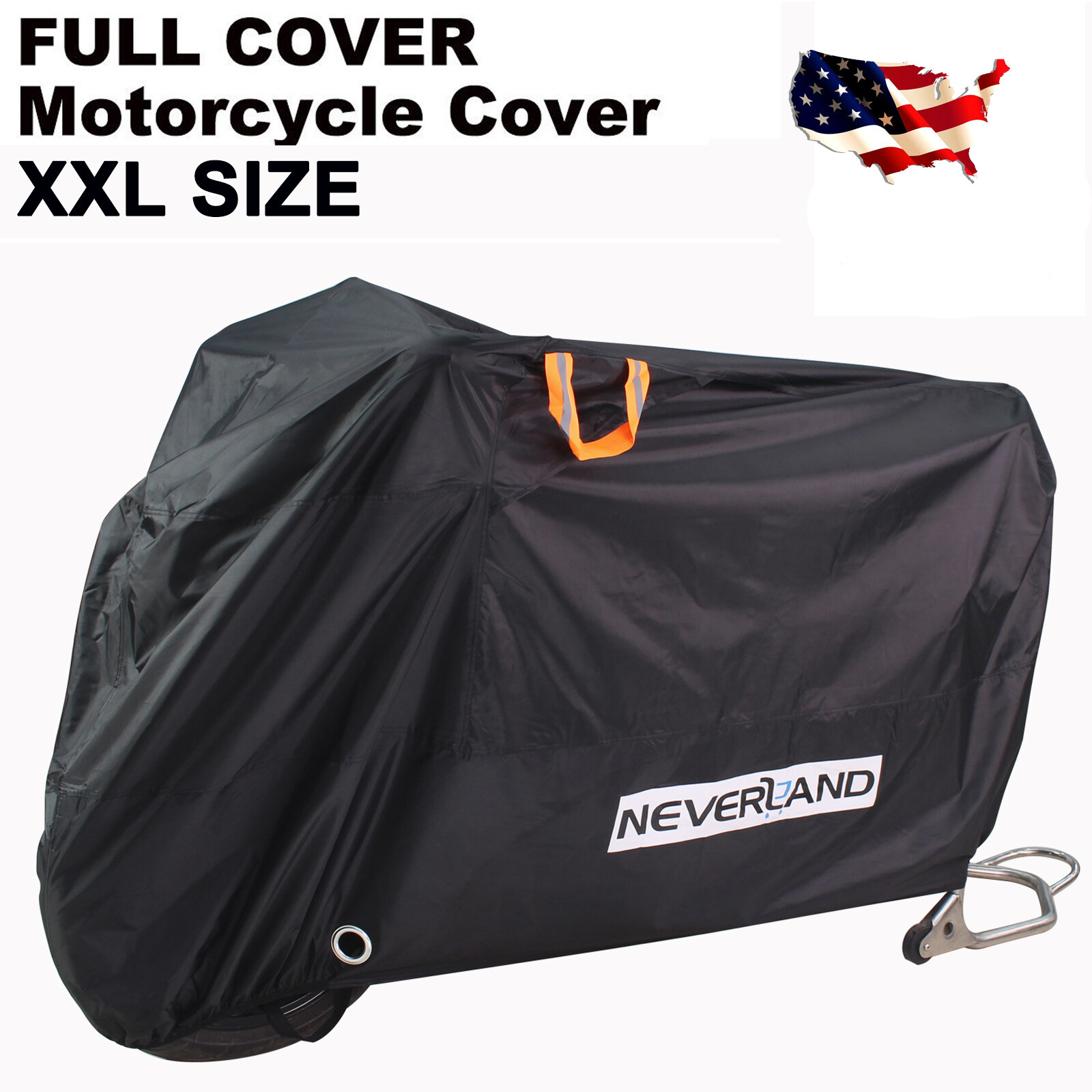 Motorcycle Cover Waterproof Heavy Duty For Winter Outside Storage XXL